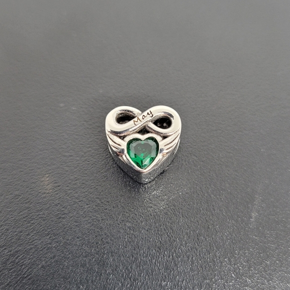 New May charm emerald-green rhinestone birthstone for pandora-style bracelets - Picture 2 of 4